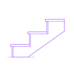 Buildings Stair Risers Treads Line Tracing Svg Vector, Free Vectors File